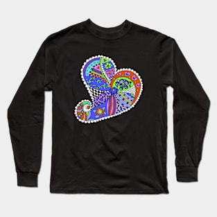 Doodle Heart Acid Long Sleeve T-Shirt